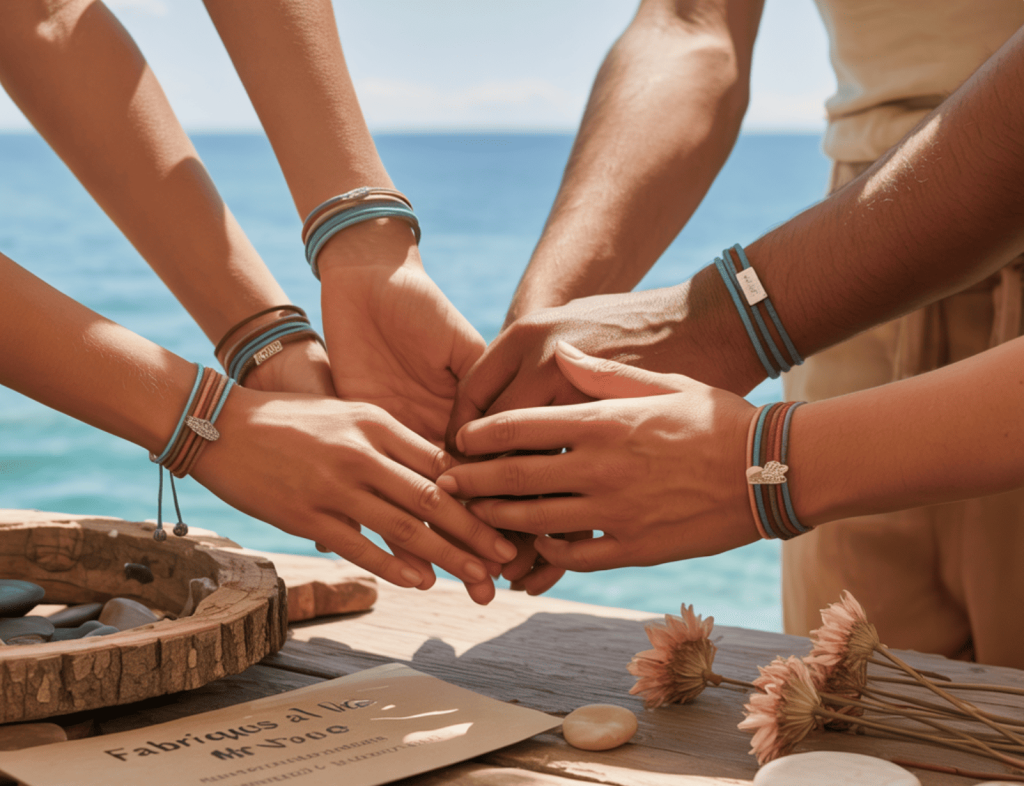 bracelet avec les coordonnées GPS d’un lieu cher. Un bijou souvenir signé Mémoria.